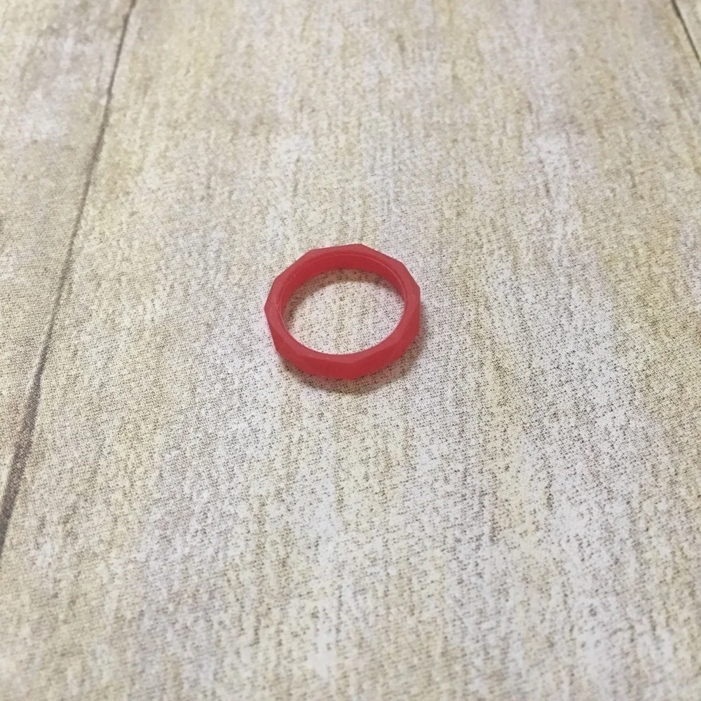 QALO Red Geo Stackable Ring - Picture 1 of 4